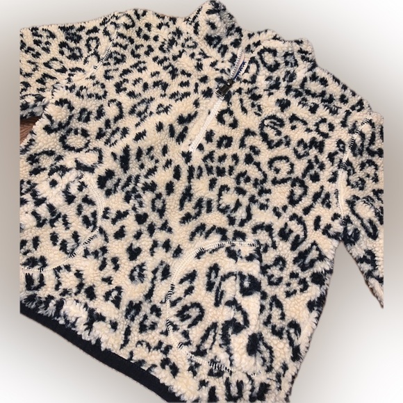 Polo Ralph Lauren Girls Teddy Leopard Cheetah Animal Print Fleece Zip Jacket 6X - Picture 2 of 8